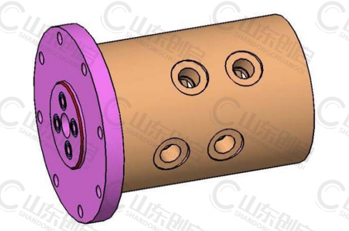 Y4X10D2型多介質(zhì)四通路旋轉(zhuǎn)接頭三維立體圖