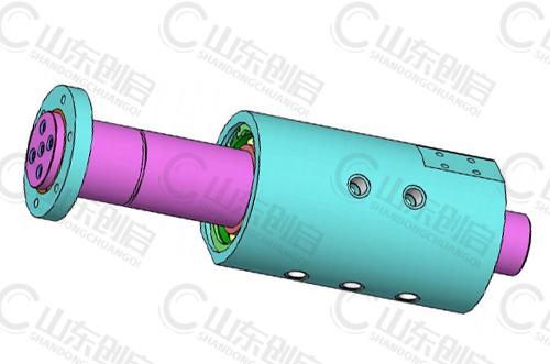 Y5X6A型五通路液壓旋轉(zhuǎn)接頭三維立體圖